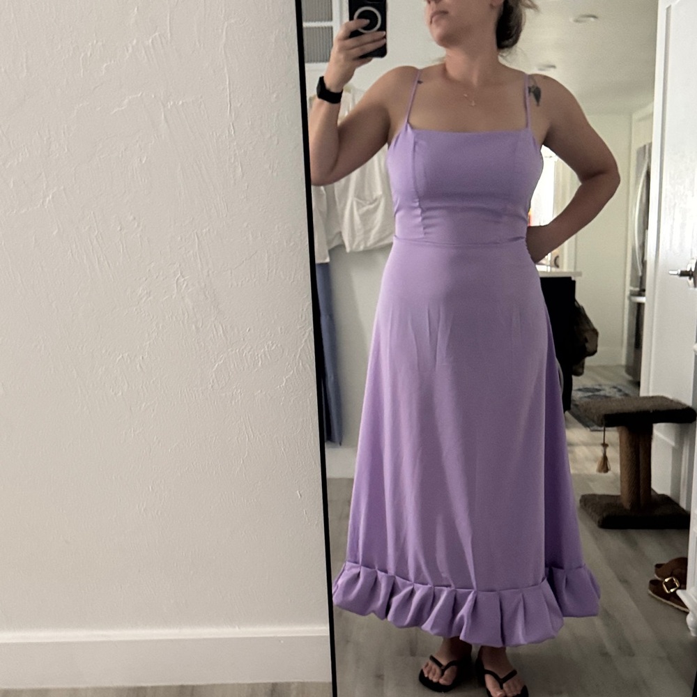 Elegant Lavender Maxi Dress